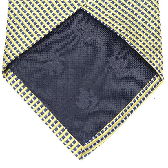 Brooks Brothers 346 Silk Tie Gold Blue Geometric Preppy Academia Office USA EUC - Picture 4 of 4
